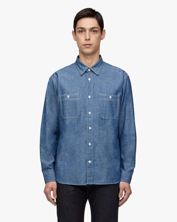 TRIPLE STITCH L/S CHAMBRAY SHIRT,Indigo, large image number 0
