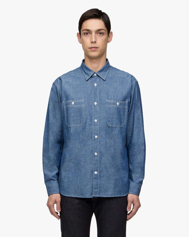 TRIPLE STITCH L/S CHAMBRAY SHIRT,, medium