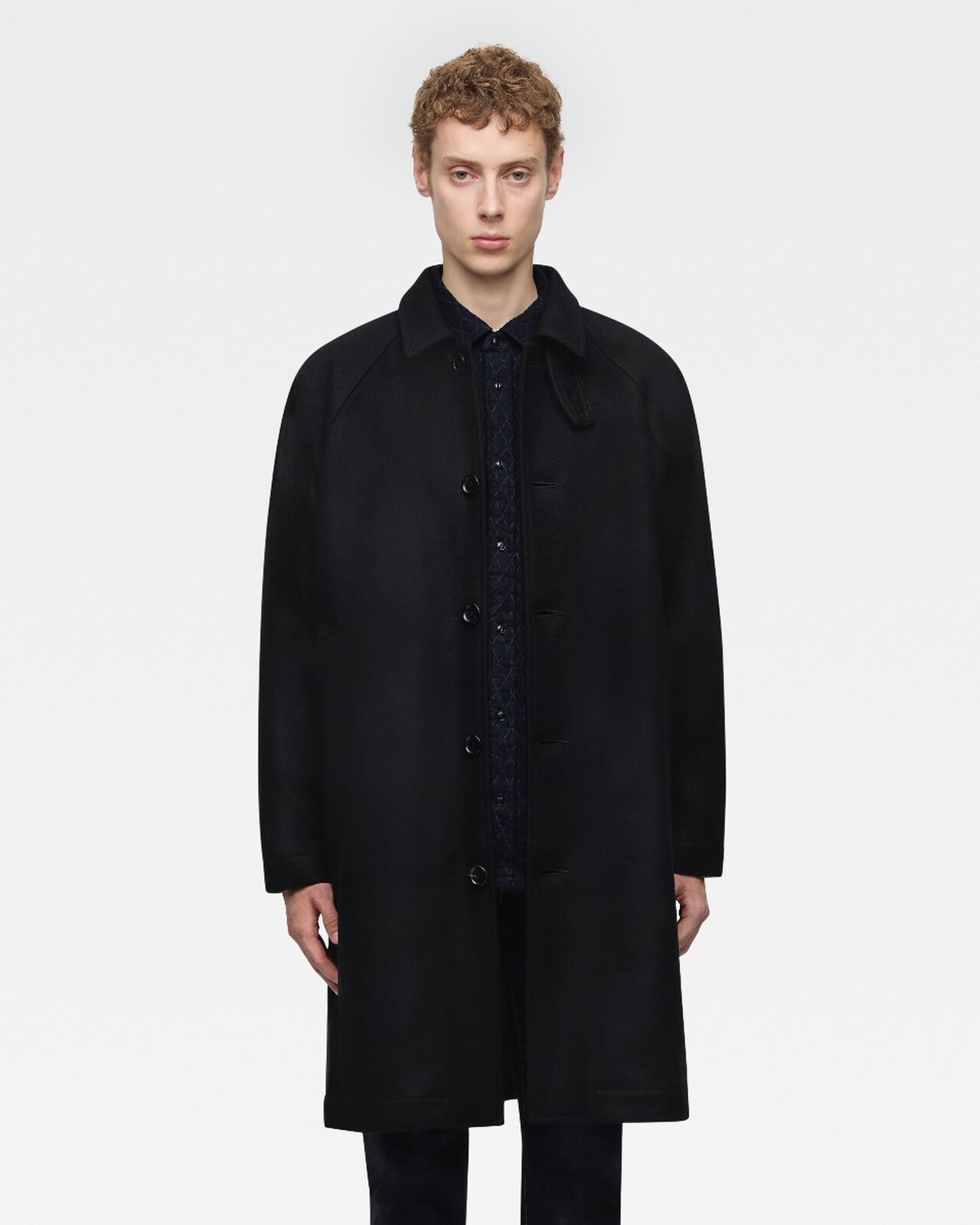 MELTON COAT,BLK, large image number 1