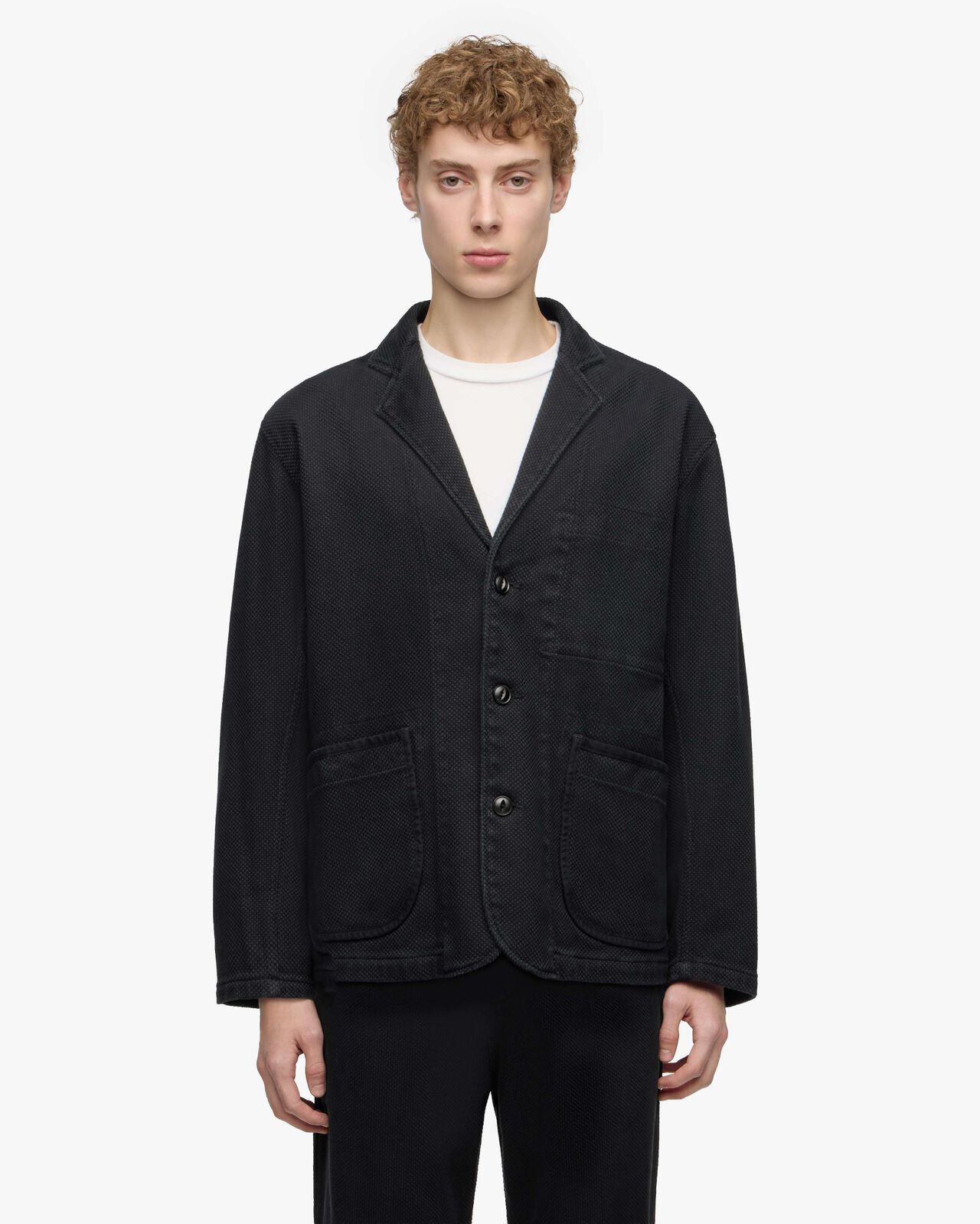 [Late Mar Release] SASHIKO TAILORED JACKET-OVERDYE,BLK, large image number 10