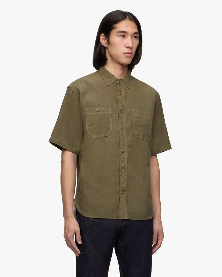 LINEN S/S SHIRT,, medium