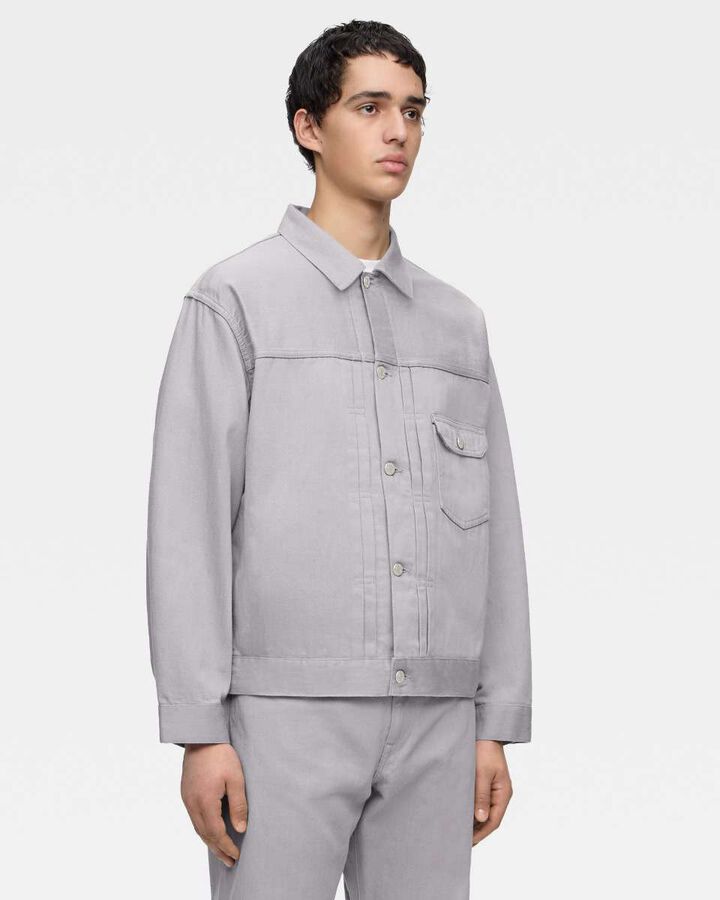 #001 DENIM JACKET - CHARCOAL DYED,, medium