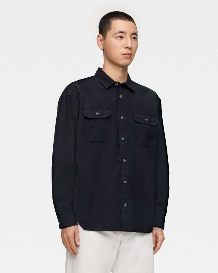 TRIPLE STITCH L/S WOOL TROPICAL SHIRT,, medium