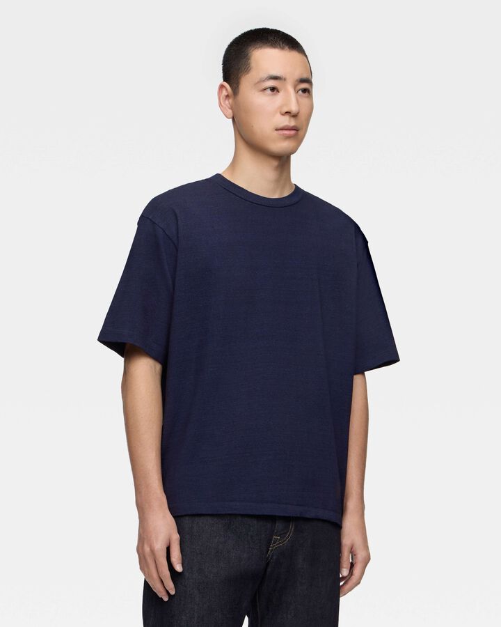 YARN DYED S/S TEE - INDIGO,, medium
