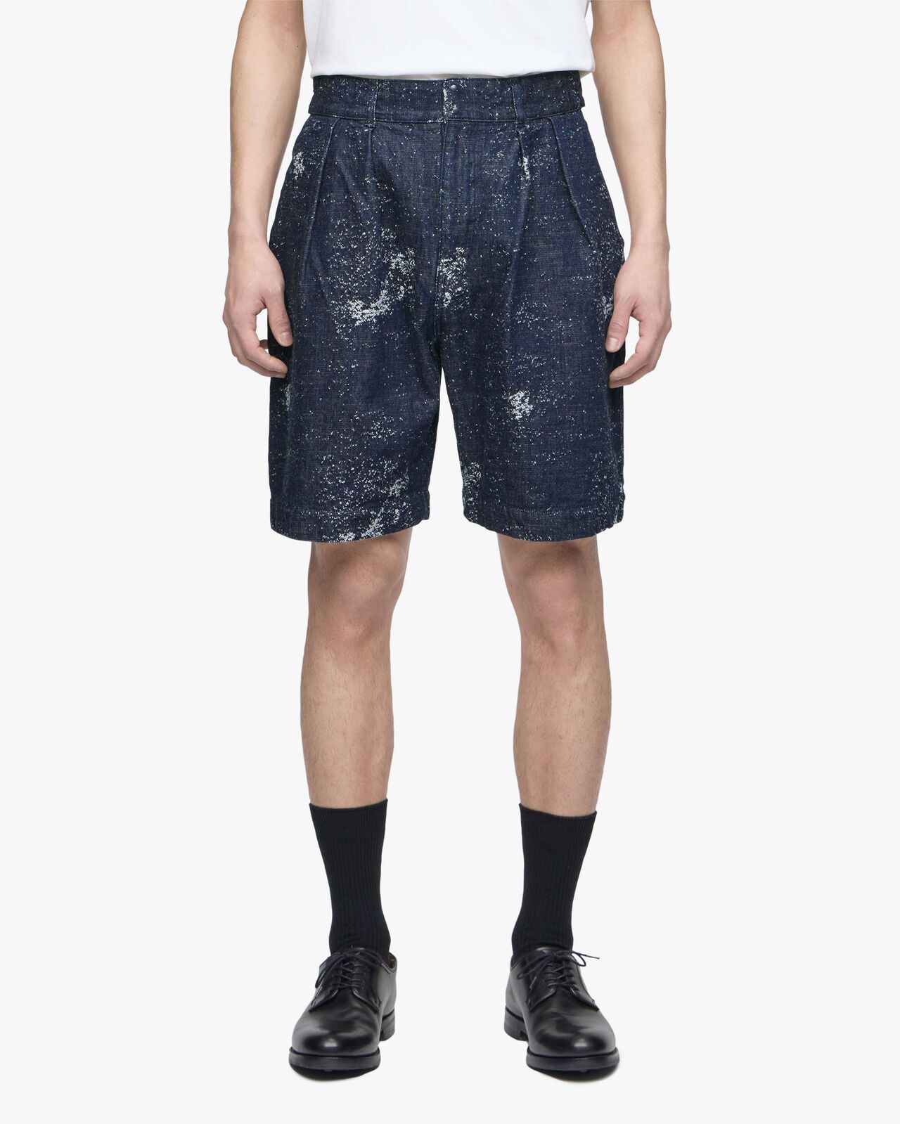 WIDE SHORTS - JAGUARD,Indigo, large image number 0