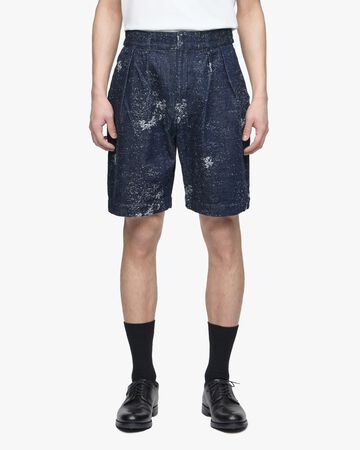 WIDE SHORTS - JAGUARD,Indigo, large image number 0